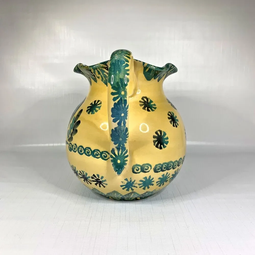 Italian Pottery Pitcher Country Rooster Farmhouse Italica Ars Handmade Cottage
